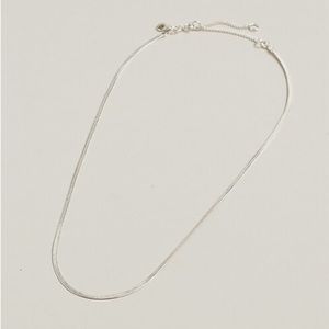 Madewell Silver Herringbone Necklace